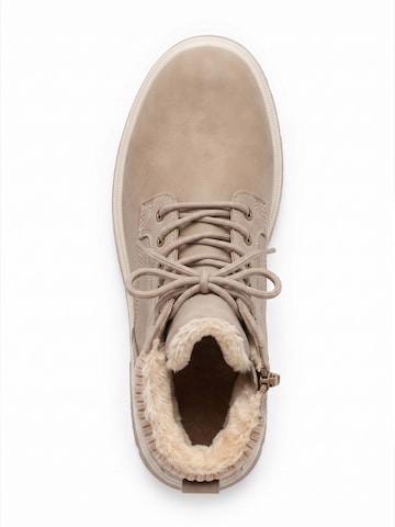 TorWeit Enkellaarsje 'Collar Lace Up Casual Ankle Boots' in Bruin