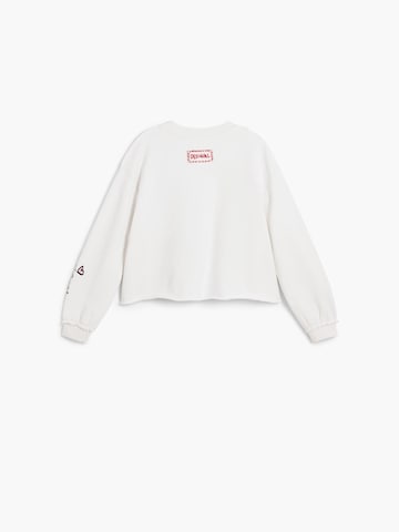 Desigual Mikina 'Mickey Mouse™ Kiss' – bílá