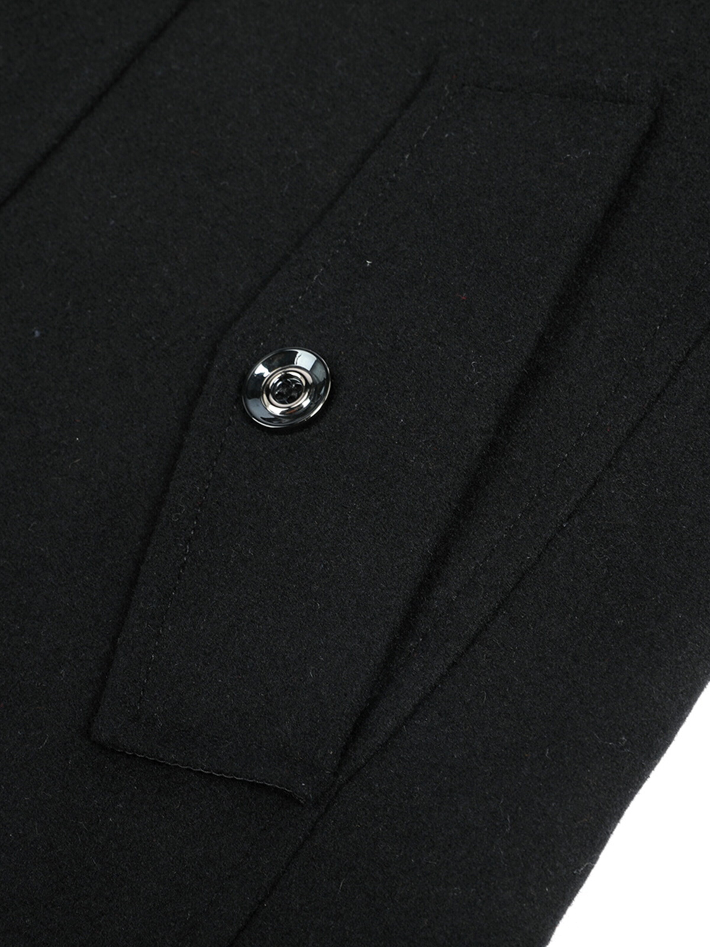 YOUTHUP Winter Coat 'Reverslinie' in Black