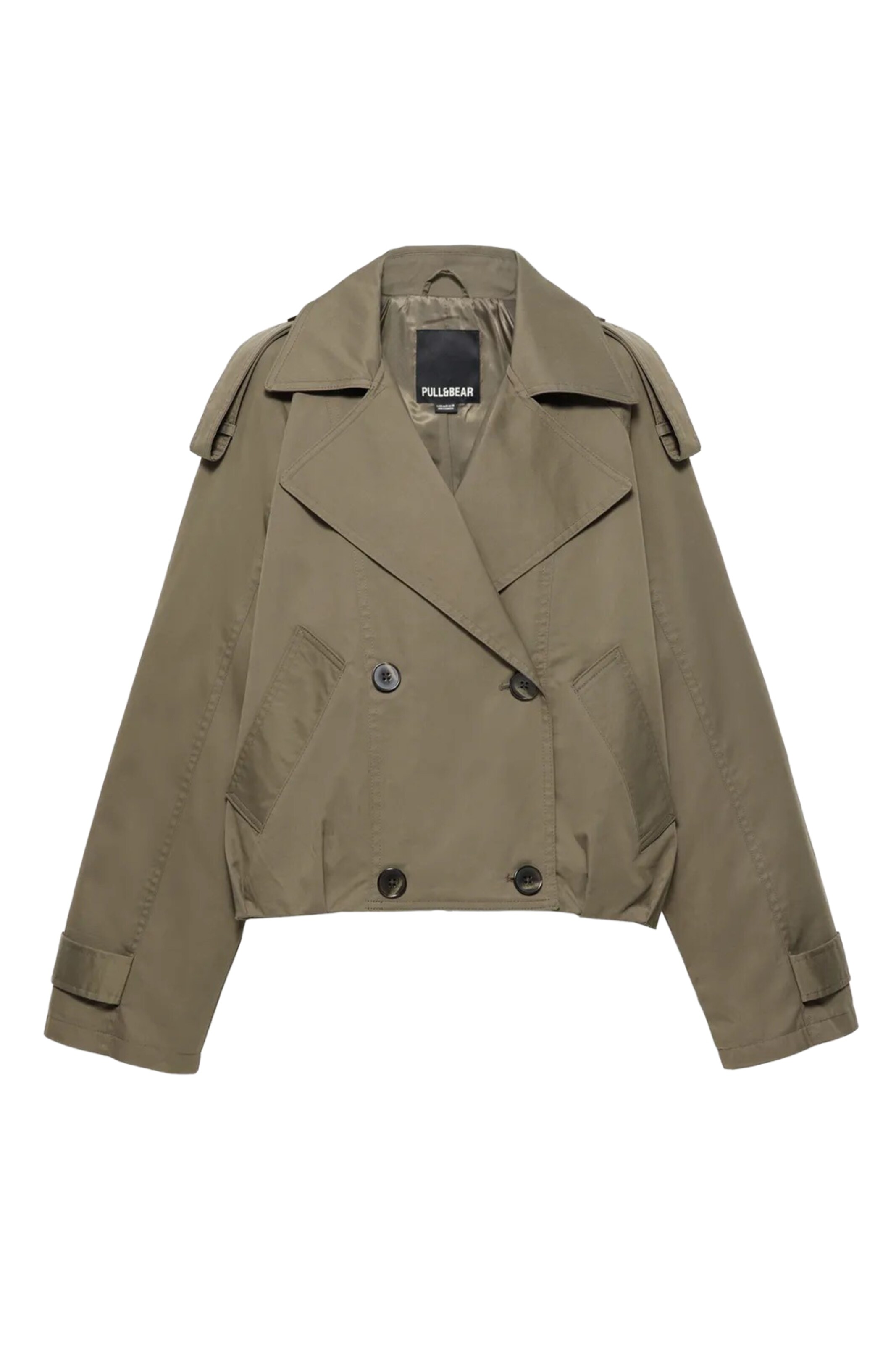 Pull&Bear Manteau mi-saison en XS en kaki, Vue avec produit