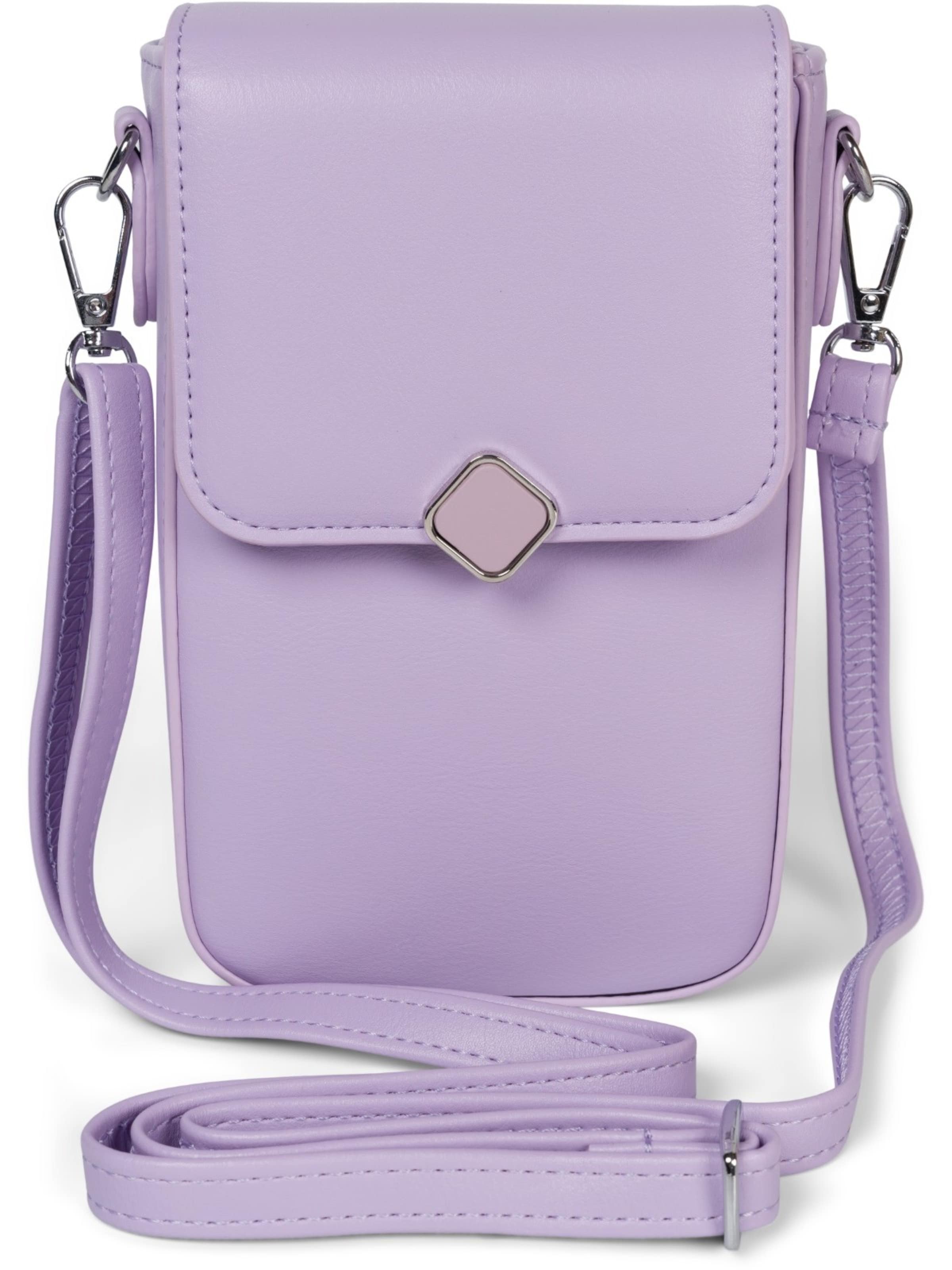 styleBREAKER Umhängetasche 'Box Bag Umhängetasche Uni'‌‌‌‌‌‌‌ in Lila: Vorderseite