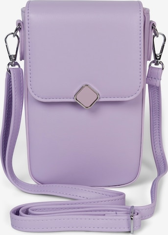 styleBREAKER Umhängetasche 'Box Bag Umhängetasche Uni' in Lila: Vorderseite