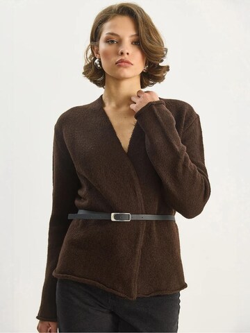 Bianco Lucci Gebreid vest in Bruin