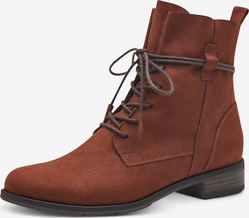 MARCO TOZZI Lace-Up Ankle Boots in Brown: front