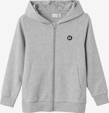 NAME IT Zip-Up Hoodie 'Valon' in Grey: front