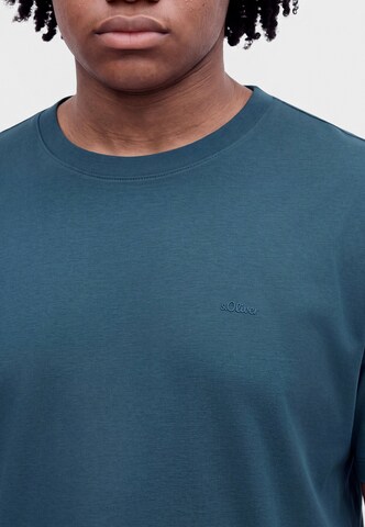 s.Oliver Men Big Sizes - Camisa em azul