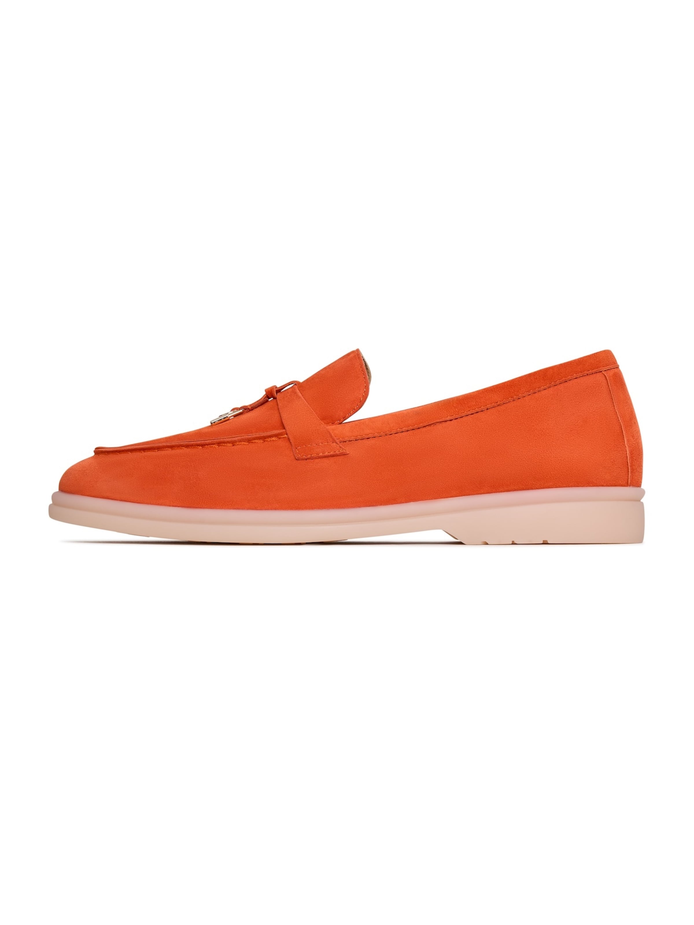 CESARE GASPARI Mokassin in Orange: Vorderseite