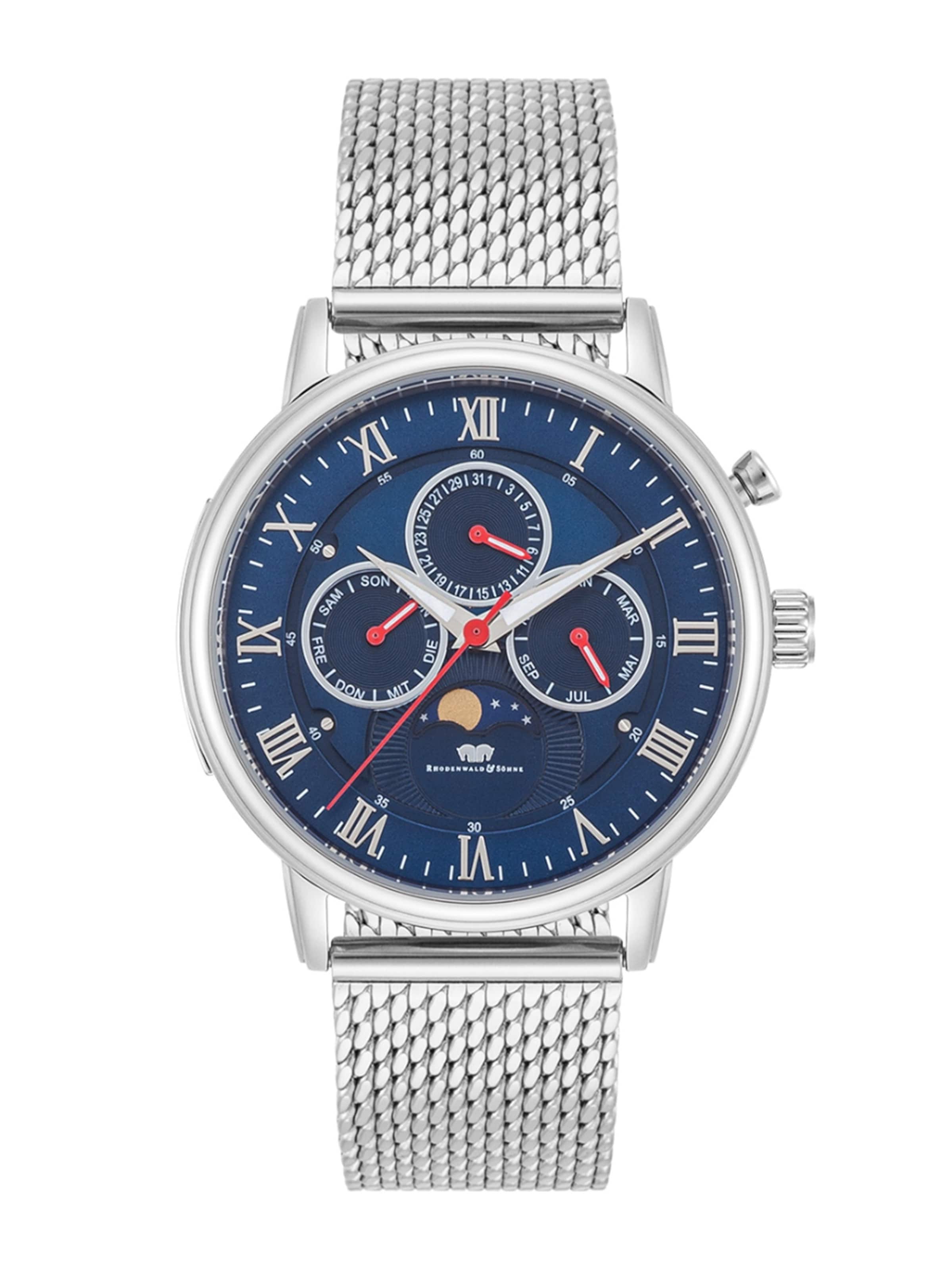 Rhodenwald & Söhne Analoguhr in Silber: Vorderseite