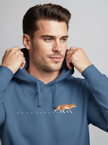 Neverless Sweatshirt 'Walking Fox'‌‌‌‌‌‌‌‌‌‌ in Blau