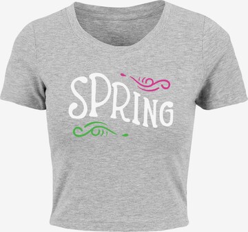 Merchcode Shirt 'Spring' in Grijs: voorkant