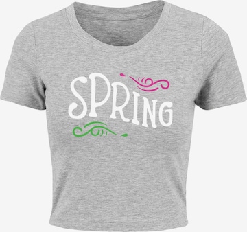 Merchcode Shirt 'Spring' in Grijs: voorkant