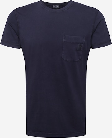 DIESEL T-shirt 'WORKY' i blå: framsida