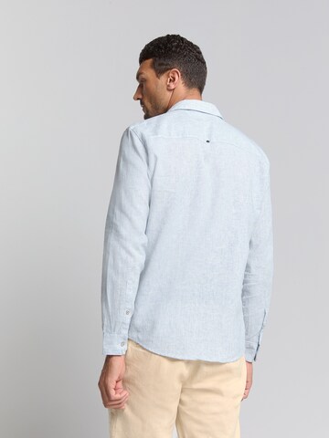 No Excess Regular Fit Hemd in Blau