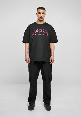 9N1M SENSE T-Shirt 'Love Is War' in Schwarz