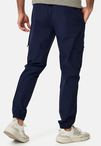 INDICODE JEANS Tapered Cargohose ' Landie ' in Blau