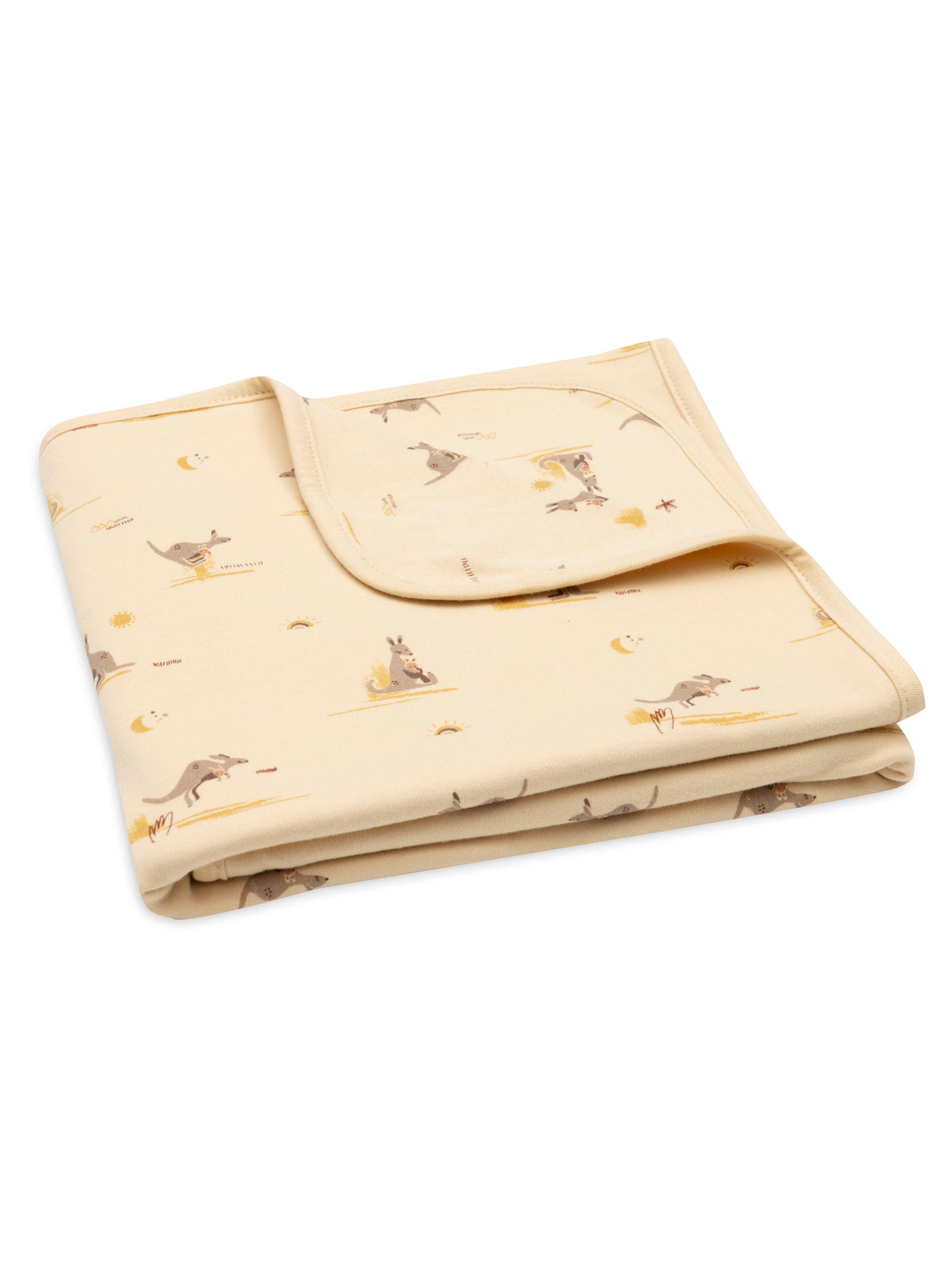 Jollein Baby blanket 'Kangaroots' in Beige