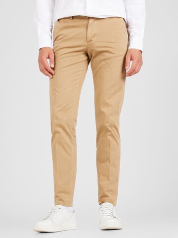 Tommy Hilfiger Tailored Slimfit Παντελόνι τσίνο 'HAMPTON' σε καφέ: μπροστά