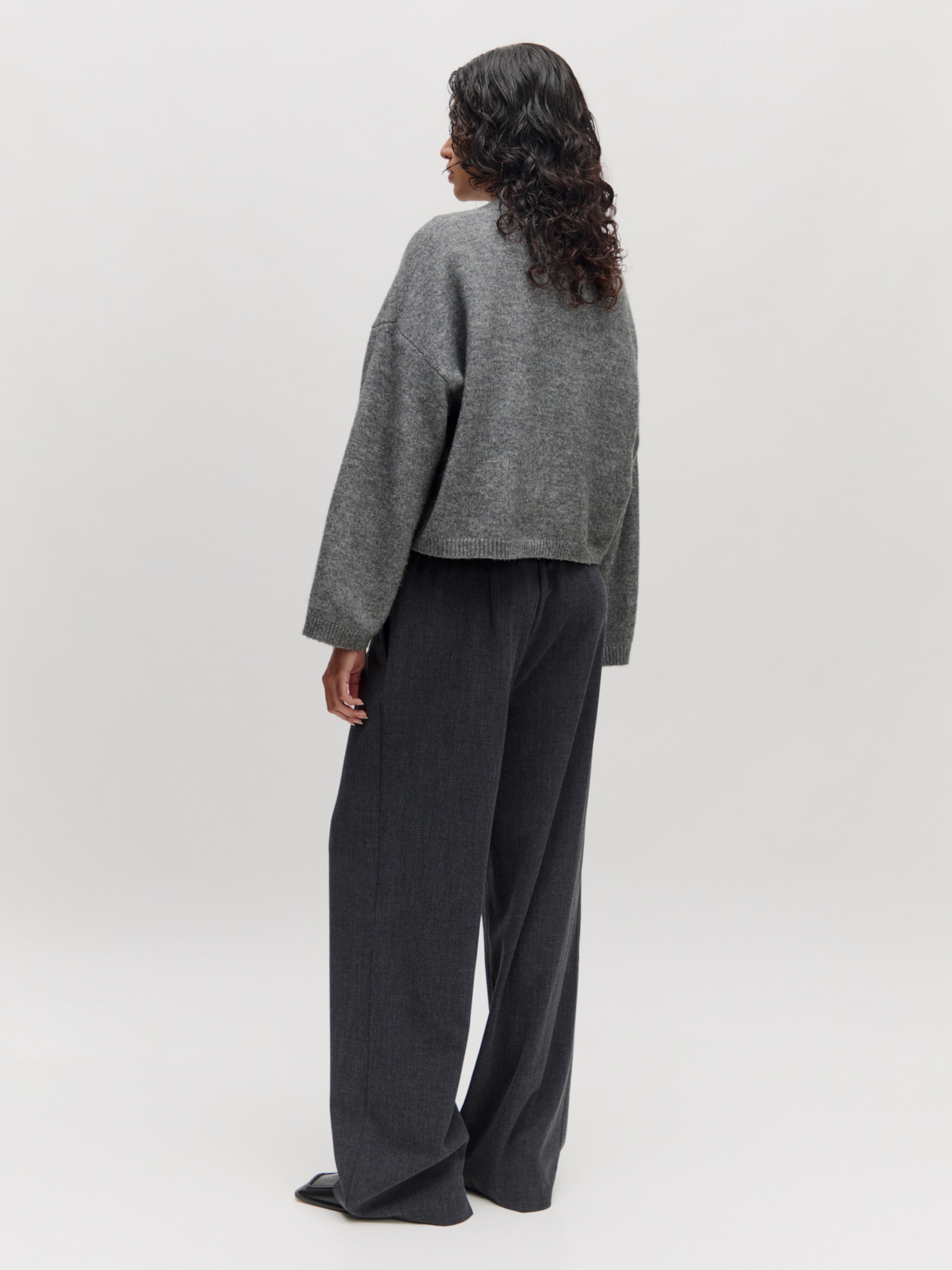 EDITED Produkte Strickjacke 'Konny' graumeliert