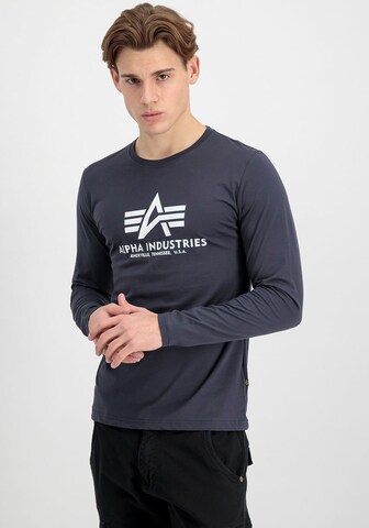zils ALPHA INDUSTRIES Standarta piegriezums T-Krekls: no priekšpuses