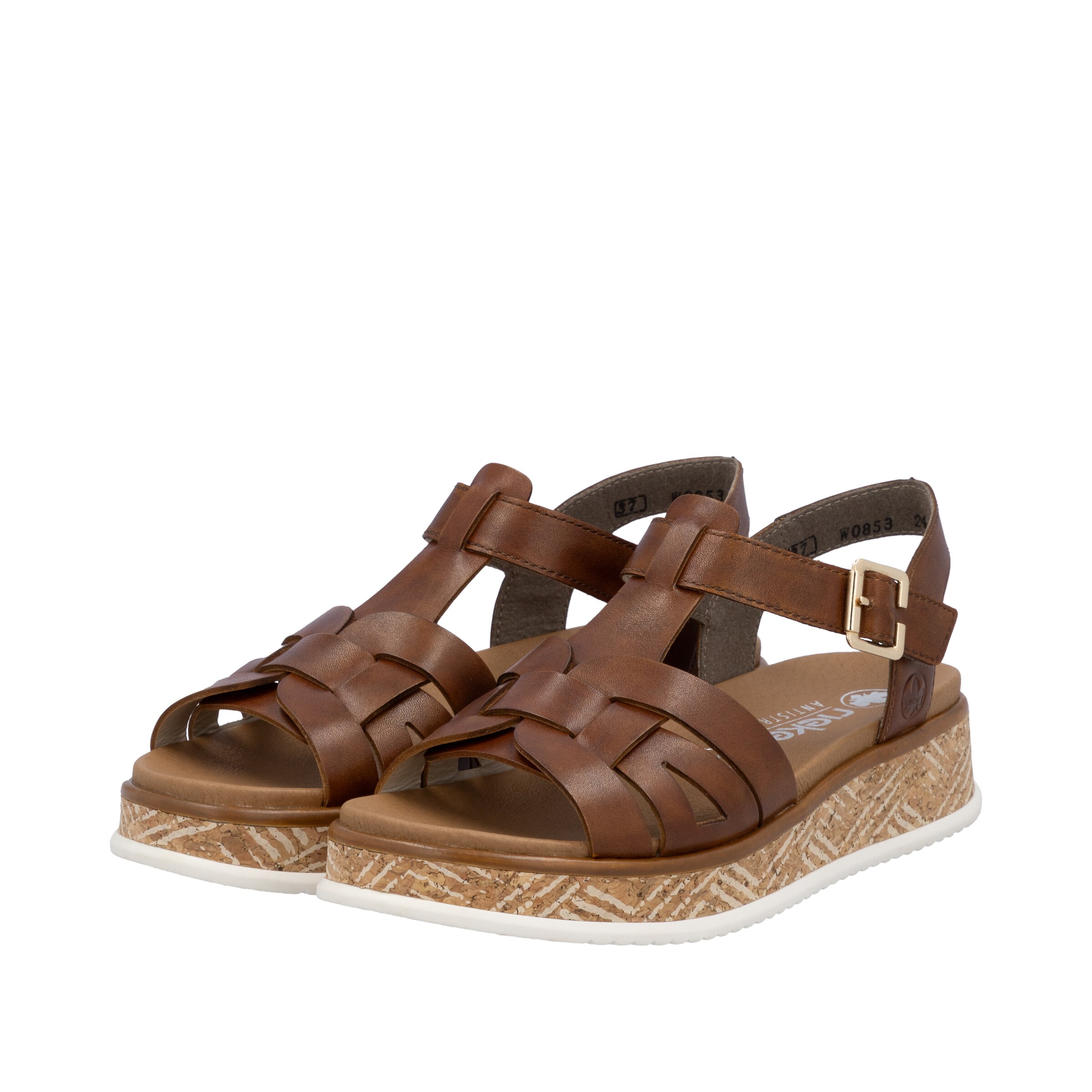 Rieker Strap Sandals in Brown
