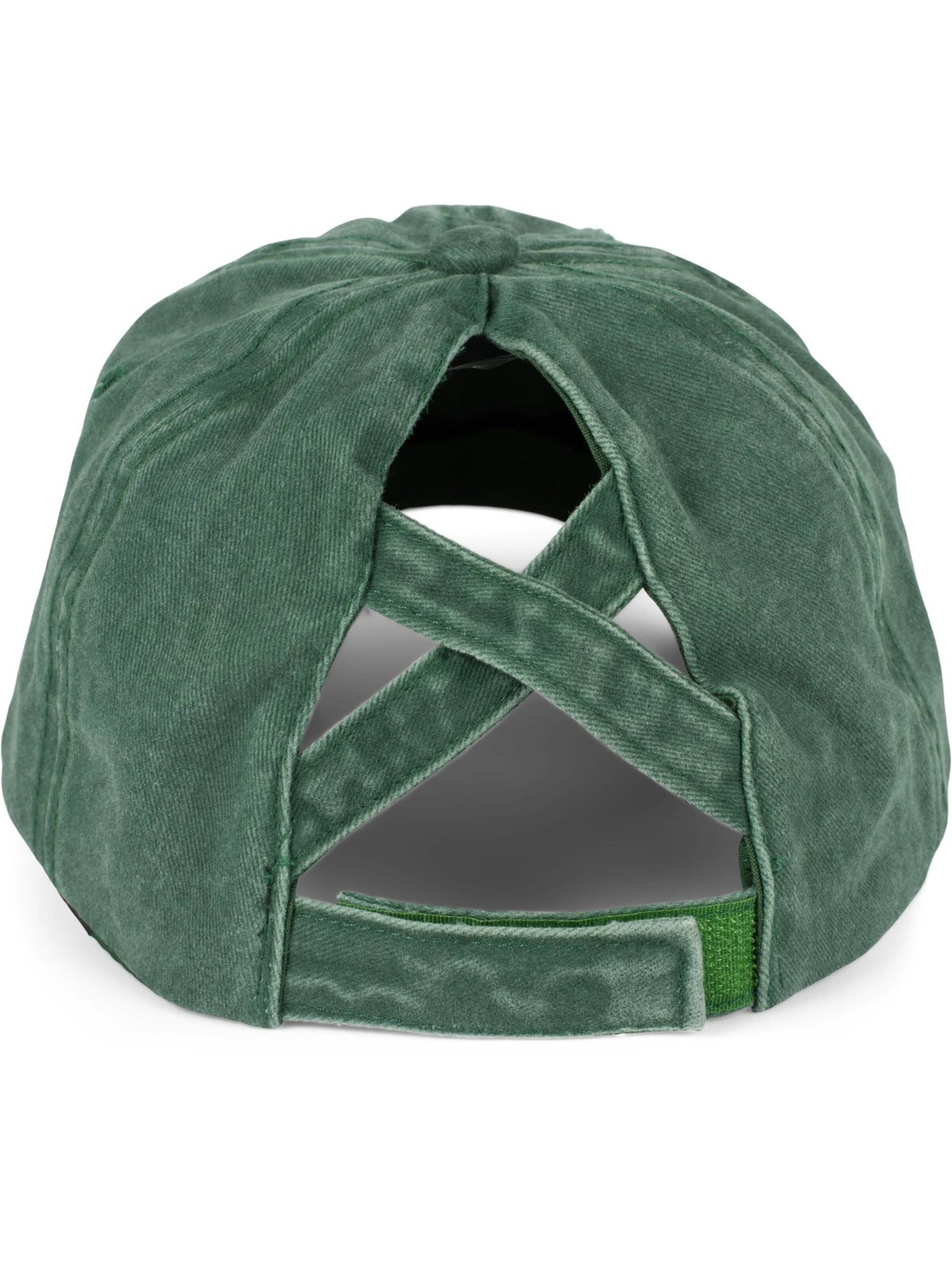 styleBREAKER Cap 'Ponytail Baseball Cap Used Look'‌‌‌‌ in Grün