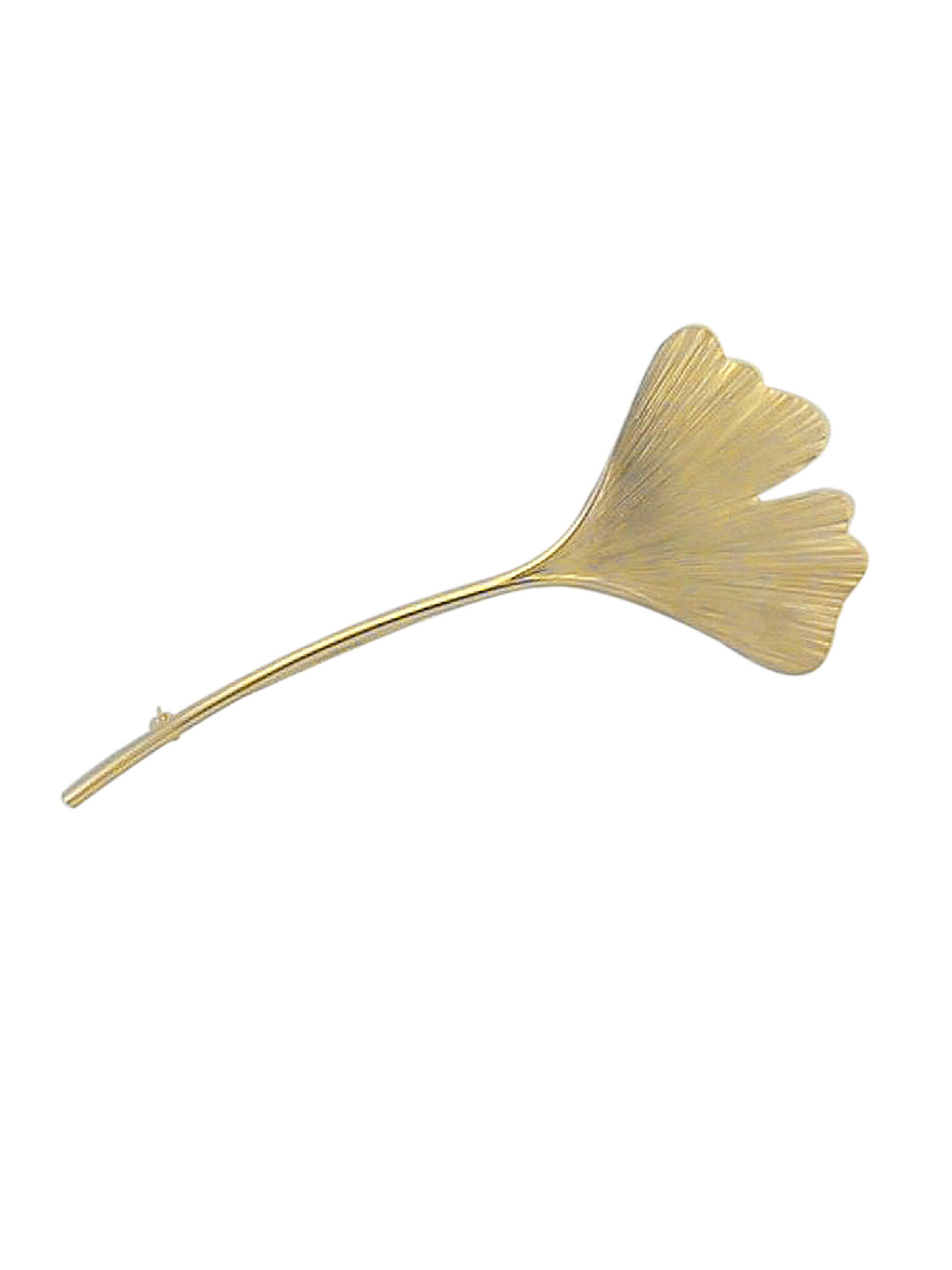 Adelia´s Brooch 'Ginkoblatt' in Gold: front