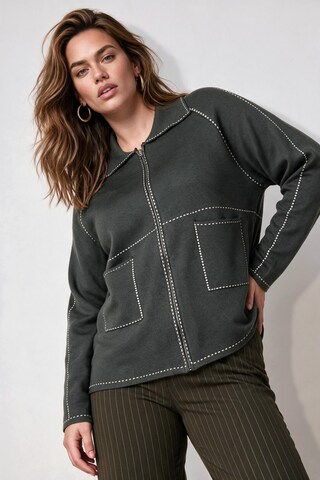 Ulla Popken Gebreid vest in Grijs
