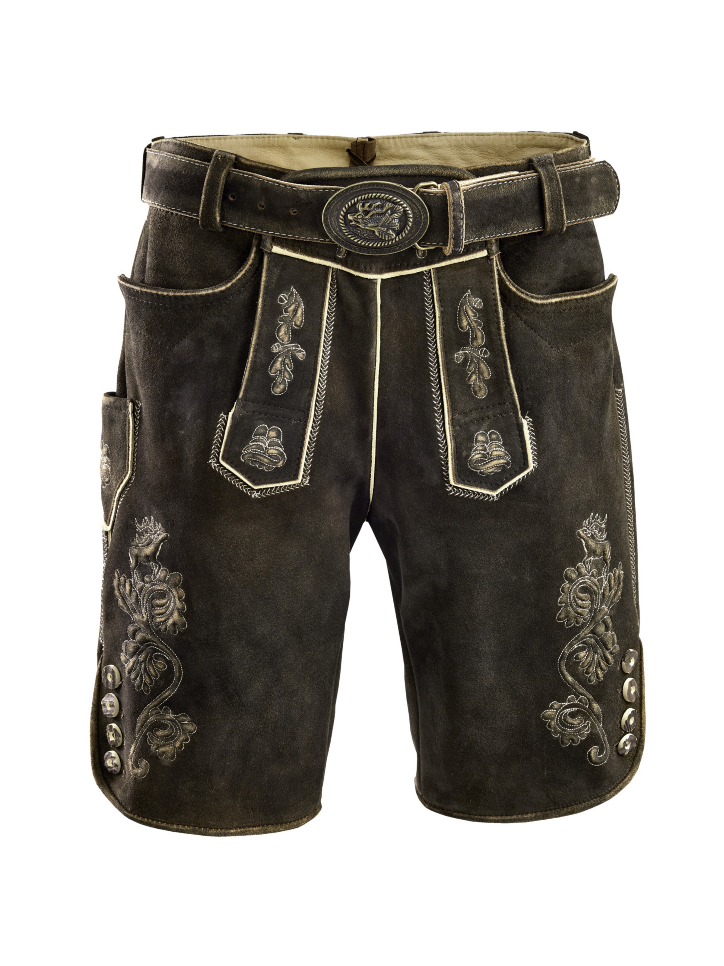 Country Maddox Regular Traditional Pants 'Silbersee' in Brown: front