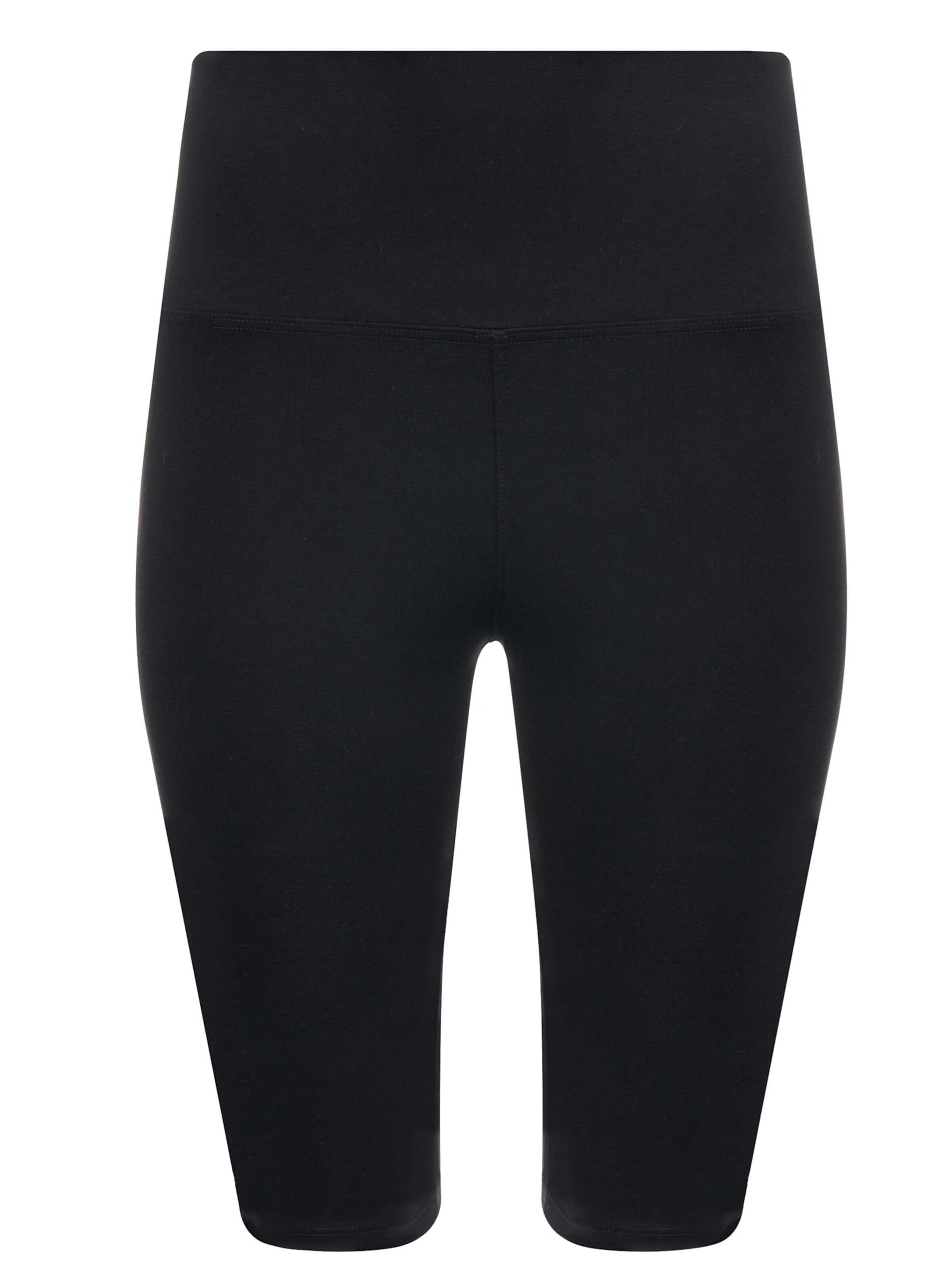Evoni Leggings 'knielang aus Baumwolle' in Black: front