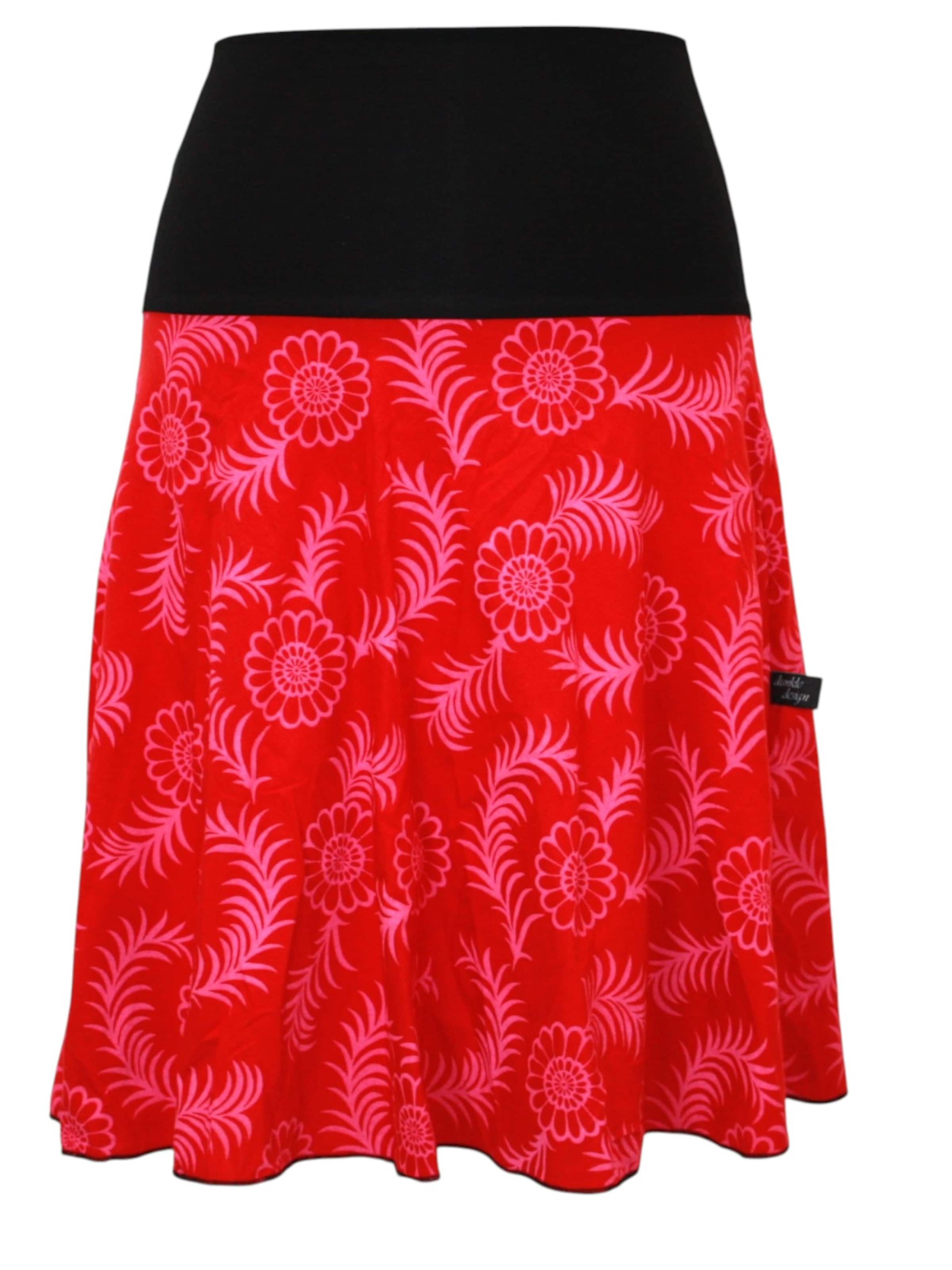 dunkle design Skirt 'Skirt "Floral"' in Red: front