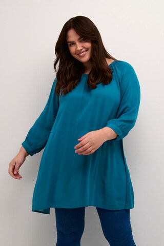 KAFFE CURVE Tunic 'Ami' in Blue: front