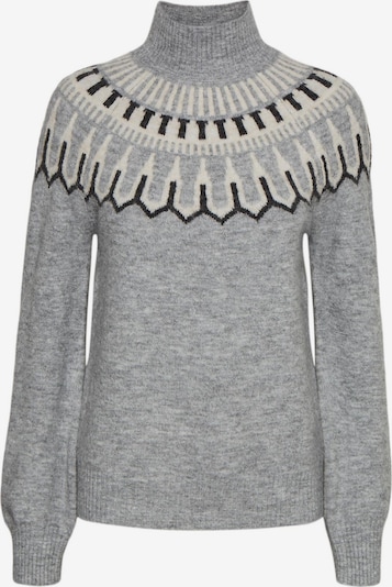 Vero Moda Petite Пуловер 'Simone' в сиво / сив меланж / черно, Преглед на продукта