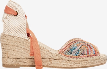 Alhamas Sandaal 'Alpargata Cuña 7 cm' in Oranje: voorkant