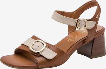 Sandales Tamaris en beige : devant