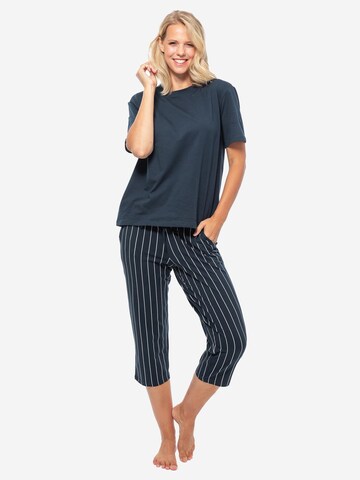 SCHIESSER Pyjama 'Organic Cotton' in Blau