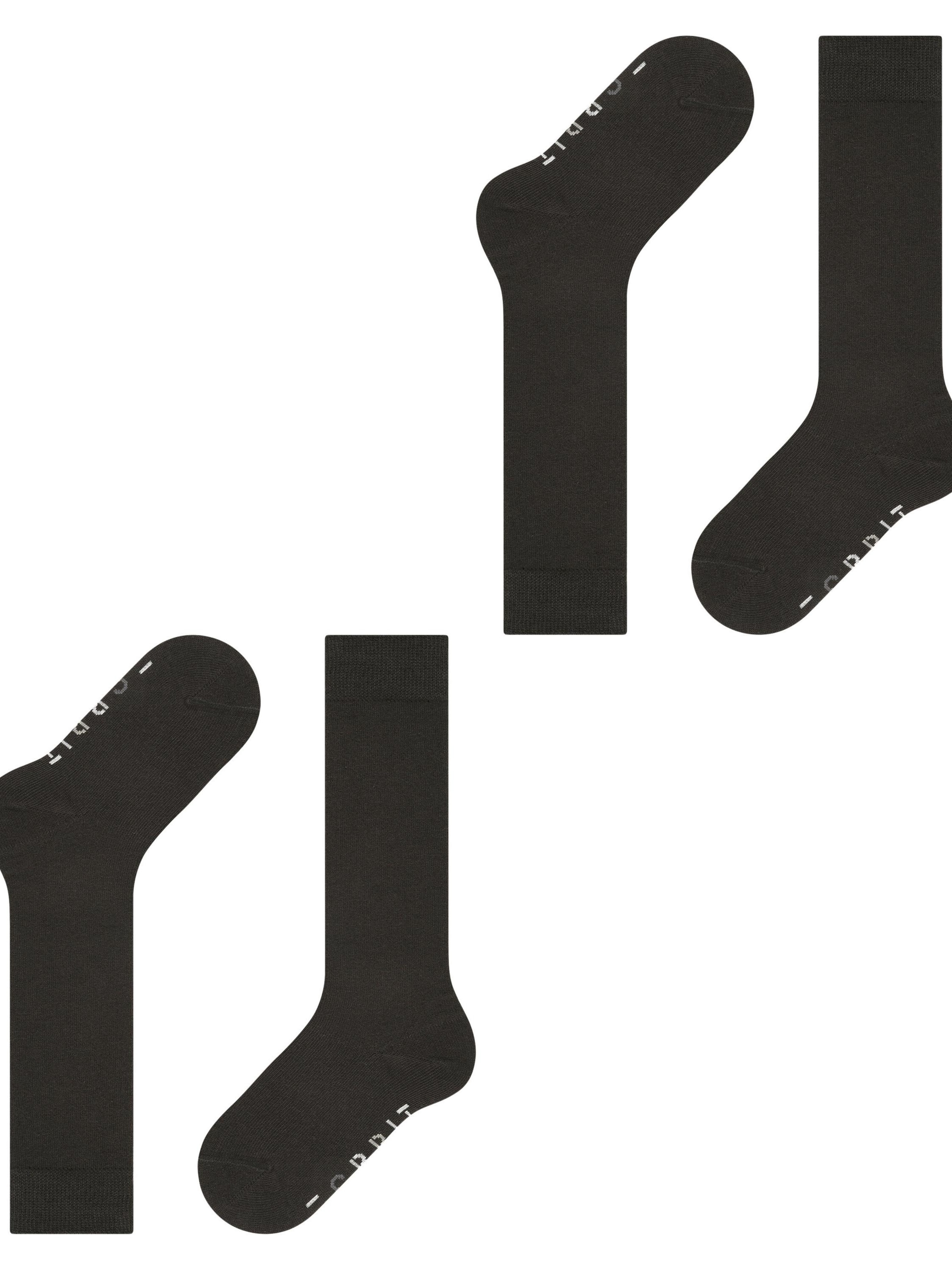 ESPRIT Socks 'Foot Logo 2-Pack' in Black