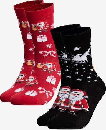 Occulto Socks 'Santa' in Red: front