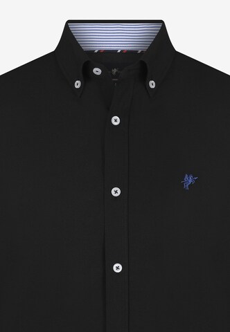 DENIM CULTURE Regularny krój Koszula 'Elroy' w kolorze czarny