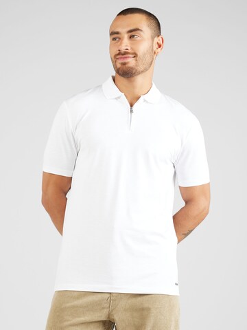 HUGO Μπλουζάκι 'Dekok' σε λευκό: μπροστά
