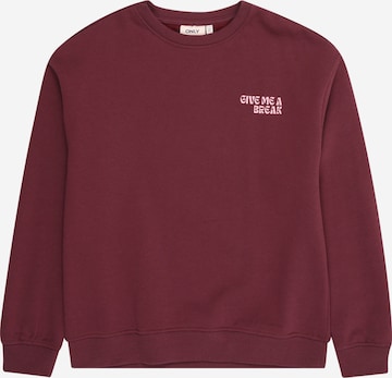 ONLY GIRLS Sweatshirt 'KOGCAMINE' in Purple: front