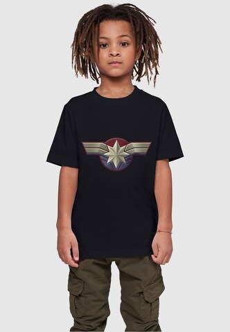 Maglietta 'Captain Marvel ' di ABSOLUTE CULT in nero: frontale