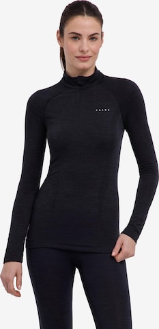 FALKE Base Layer in Schwarz: Vorderseite