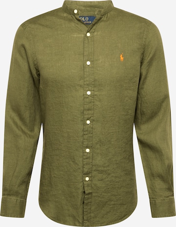 Polo Ralph Lauren - Ajuste estrecho Camisa en verde: frente