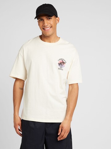 JACK & JONES T-Shirt 'Cyberspace' in Beige