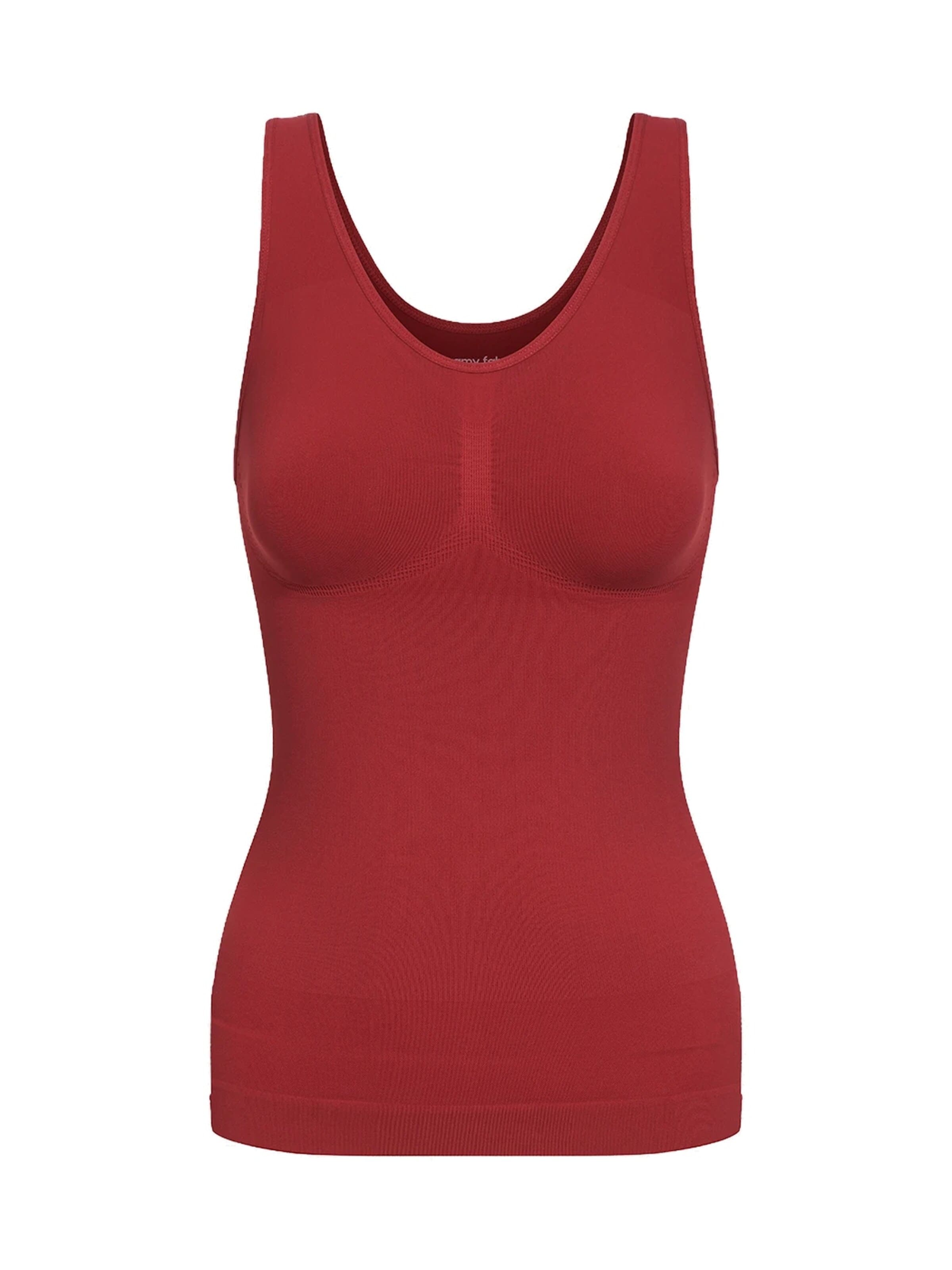 cfab Shapingtop 'Figurformendes Shapewear Tanktop' in Rood: voorkant