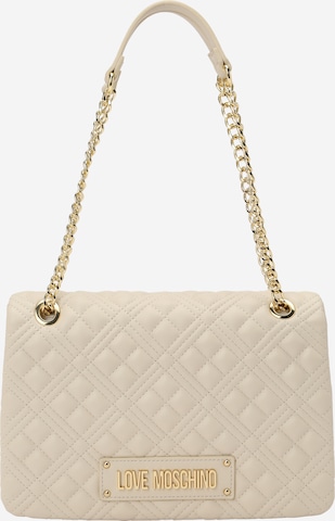 Love Moschino Skuldertaske i beige: forside