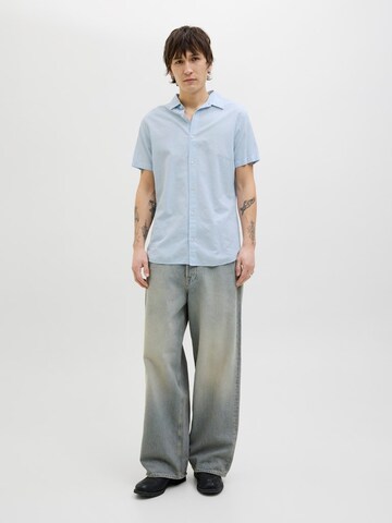 JACK & JONES Slim fit Button Up Shirt 'JJEBreeze' in Blue