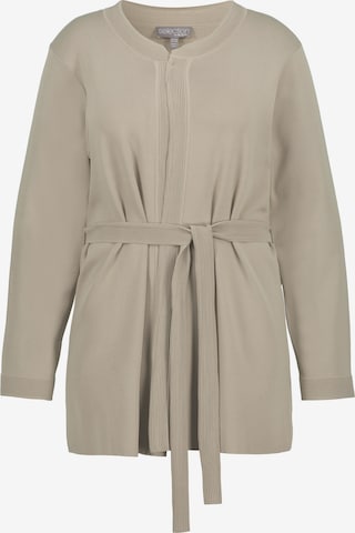 Ulla Popken Gebreid vest in Beige: voorkant