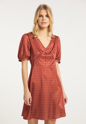 IZIA Shirt Dress in Orange: front