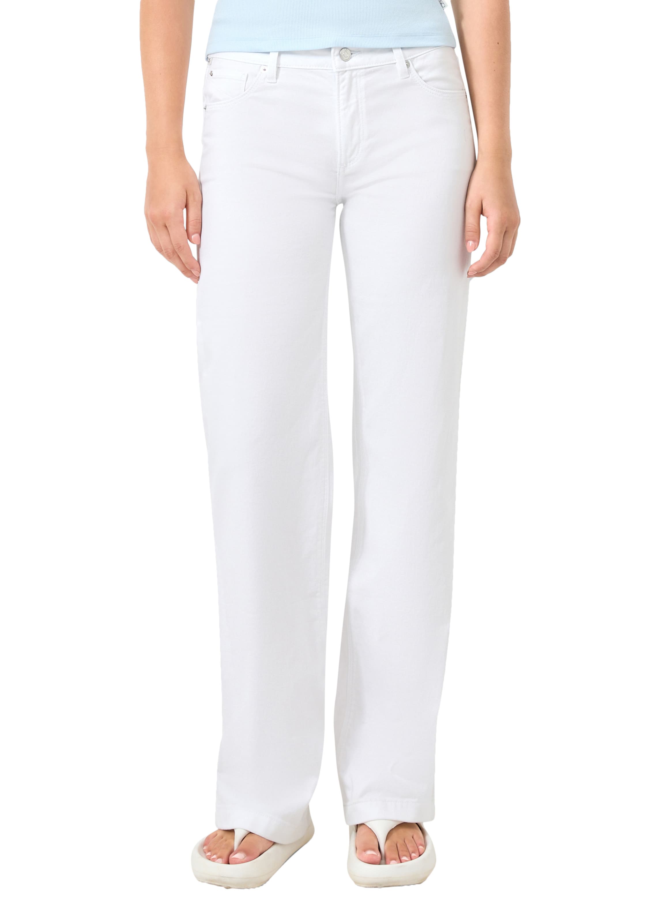 Wide Leg Jean ' CATIE ' QS en blanc
